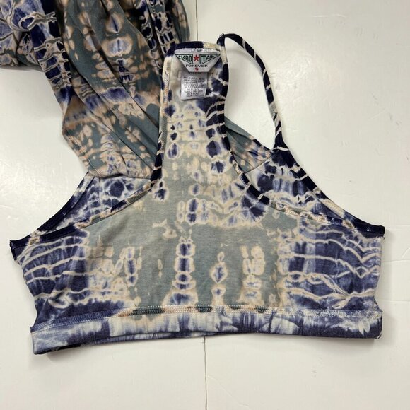 Hard Tail Tie Dye Active Workout 2 in 1 Built in Bra & Racer Back Tank Top Sz S - Picture 5 of 11
